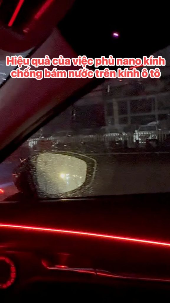 Phủ nano kính chống bám nước mưa