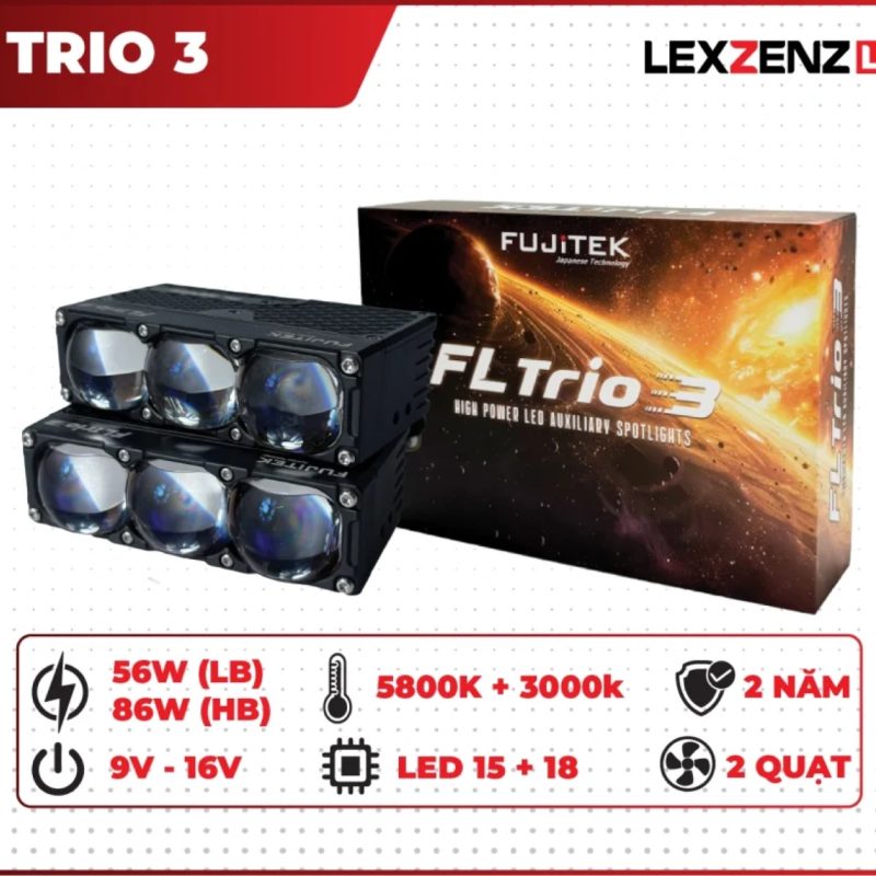 Đèn trợ sáng Lexzenz Fujitek FL Trio 3